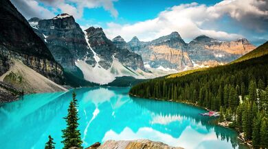 Lake between mountains